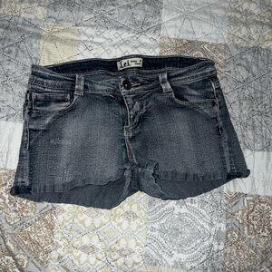 Lei Juniors Distressed Denim Shorts